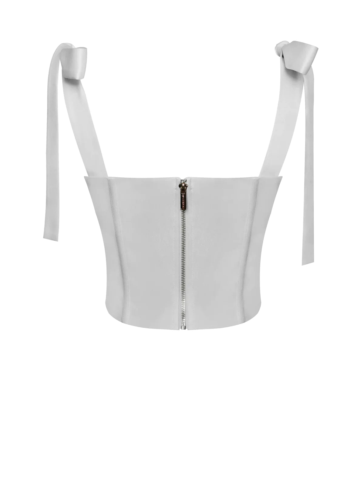 Teyana White Satin Corset Top