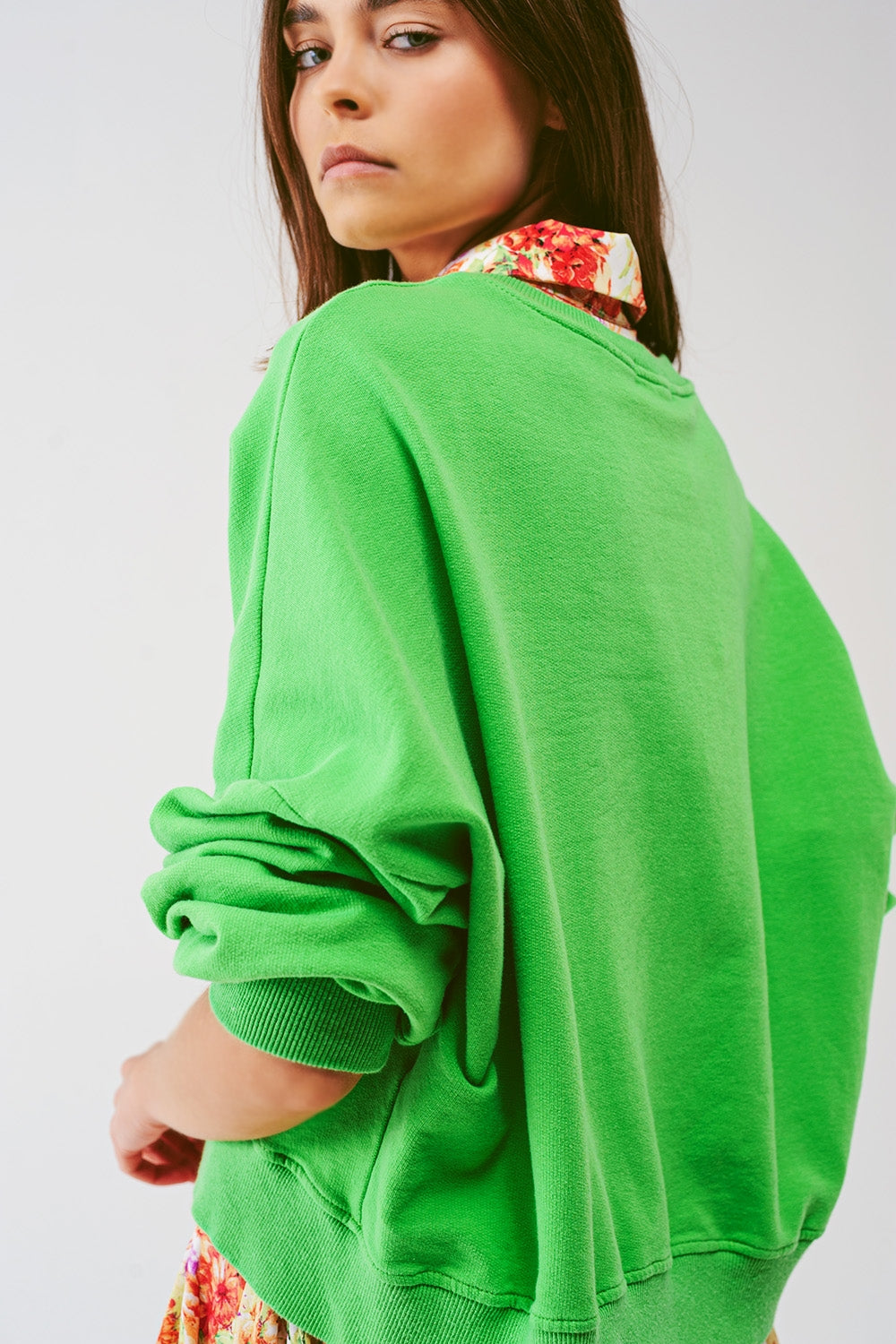 Basic Sweatshirt In Green