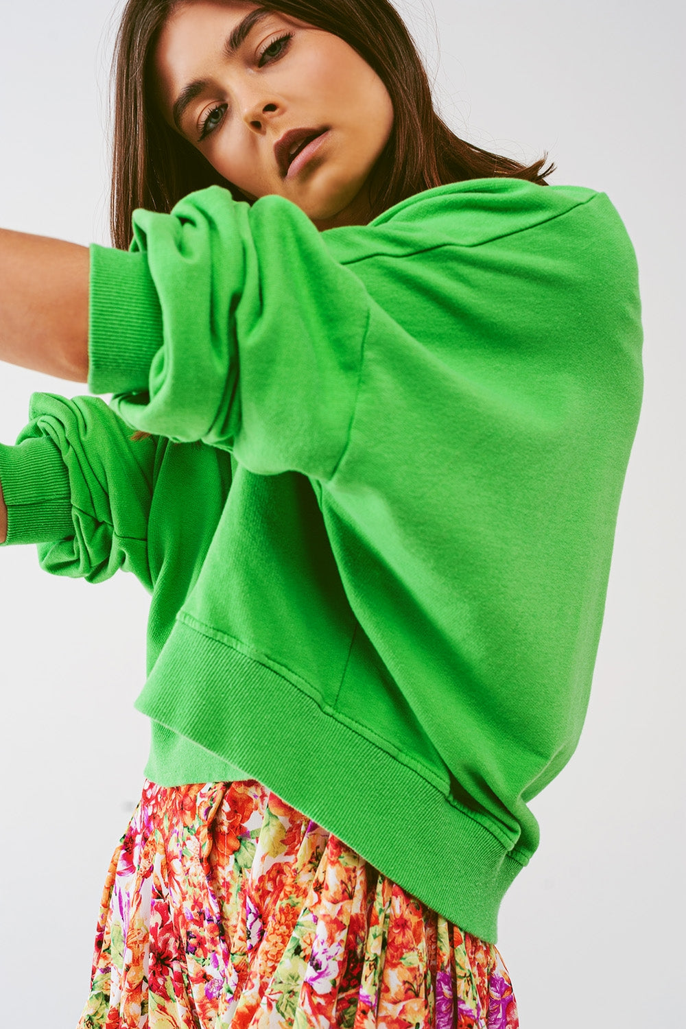 Basic Sweatshirt In Green