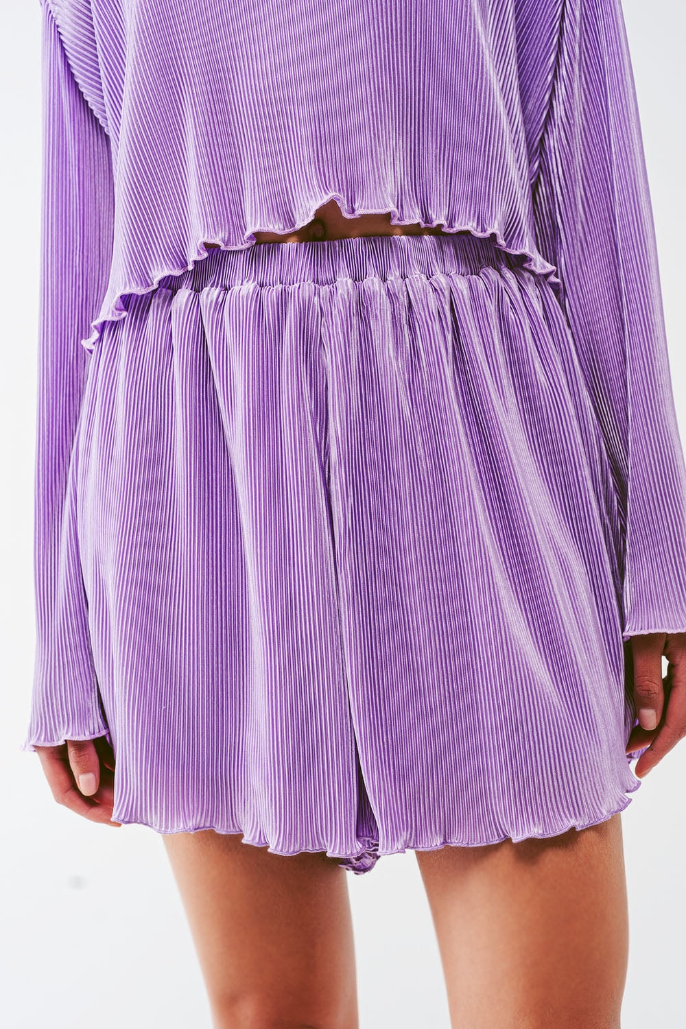 Pleated Short In Lilac