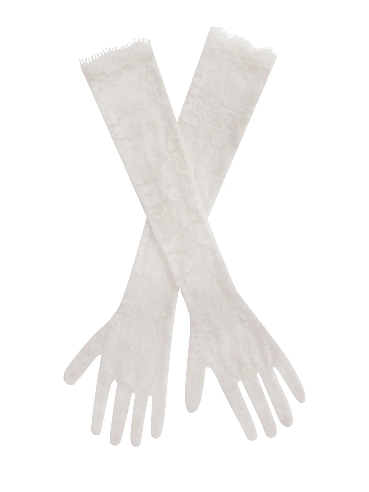 Rae Teal Lace Opera-length Gloves