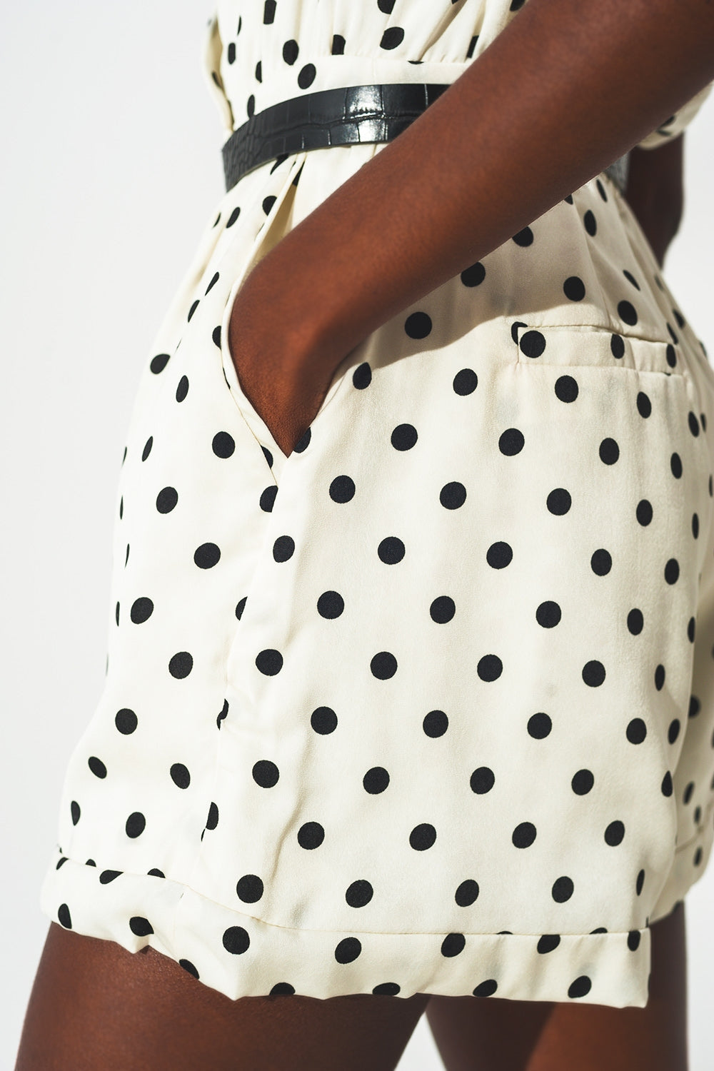 Wrap Playsuit In Spot Print